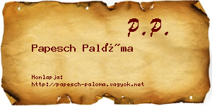 Papesch Palóma névjegykártya